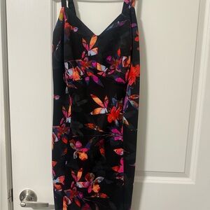 Floral Black Dress